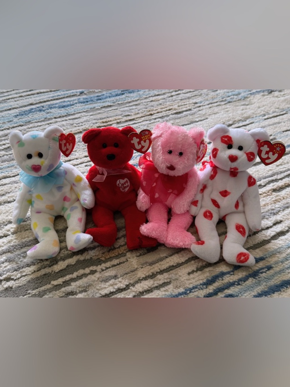 TY Retired Beanie Babies (Kissme, Secret, My Sweet & Smooch)